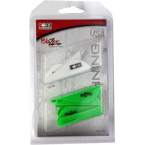 Click to see larger image. Bohning Blazer Vane Combo White/Neon Green 36 pk. Model: 101050WH/NG
