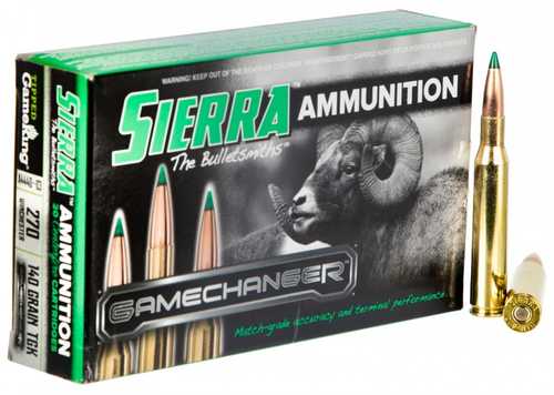270 Winchester 20 Rounds Ammunition Sierra 140 Grain <span style="font-weight:bolder; ">Tipped</span> Gameking