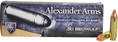50 Beowulf 20 Rounds Ammunition Alexander Arms 300 Grain FTX