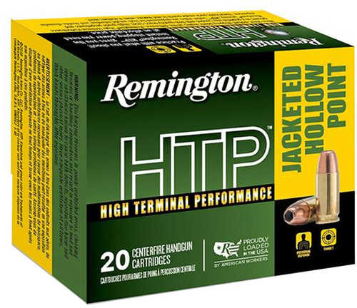 9mm Luger 20 Rounds Ammunition Remington 125 Grain Jacketed Hollow Cavity