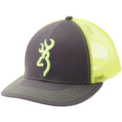 Browning Flashback Hat Charcoal/ Neon Green Model: 308177541-img-0