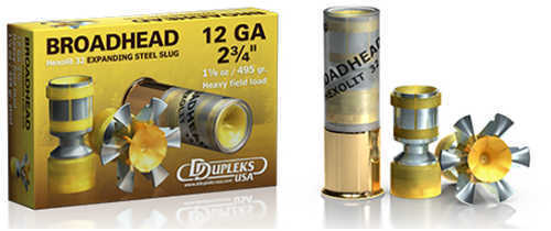 12 Gauge 5 Rounds Ammunition DDUPLEKS USA INC 2 3/4" 1 oz Slug #Slug