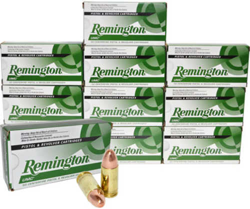 9mm Luger 115 Grain FMJ 500 Rounds Remington Ammunition