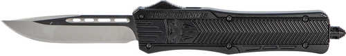 Cobra TEC Knives LLC MBCTK1MDNS CTK-1 Medium 3" 440C Stainless Steel Drop Point Black Zinc-Aluminum Alloy
