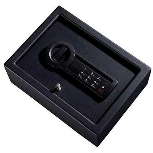 Stack-On PDS1800E Electronic Small Drawer Safe Pistol Keypad 12" W x 8.75" 4.5" H Steel Black
