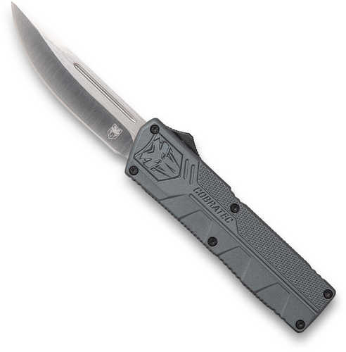 Cobra Tec Knives GYCTLWDNS Lightweight 3.25" D2 Steel Drop Point Aluminum Alloy Grey