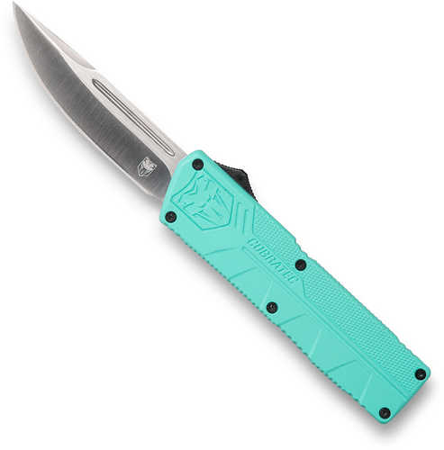 Cobra Tec Knives TFCTLWDNS Lightweight 3.25" D2 Steel Drop Point Aluminum Alloy Tiffany Blue