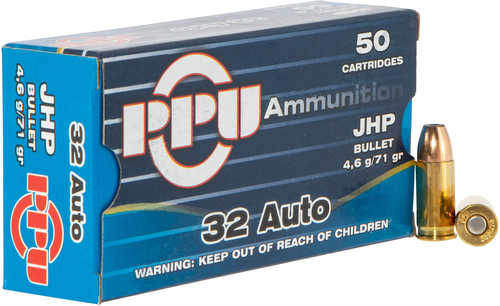 32 ACP 50 Rounds Ammunition Prvi Partizan 71 Grain Jacketed Hollow Point