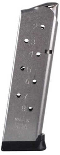 Metalform 1911 Government/Commander Full Size Magazine .45 ACP 8 Rounds Removable Base Stainless Steel