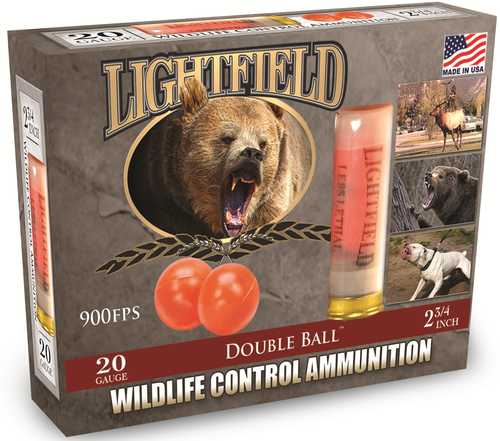 20 Gauge 5 Rounds Ammunition Lightfield Ammo 2 3/4" N/a Rubber #2 Ball