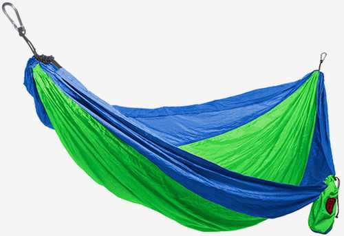 Grand Trunk Single Parachute Nylon Hammock Blue/Lime Green S
