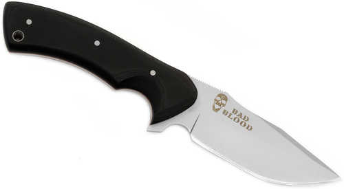 Bad Blood Partisan Nano Fixed Blade Knife with Black G10 Handle Includes Plain Sheath