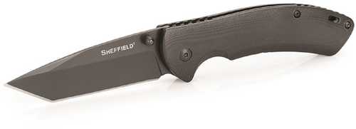 Sheffield Oswego Assisted Folder 3in Black G-10 Handle Plain