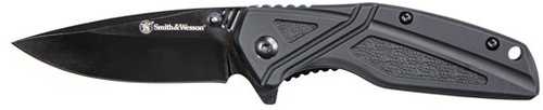 Click to see larger image. Smith & Wesson Knife Black Rubber 3" Oxide Blade With Pocket Clip