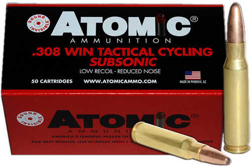 308 Winchester 20 Rounds Ammunition Atomic 260 Grain Jacketed Soft Point