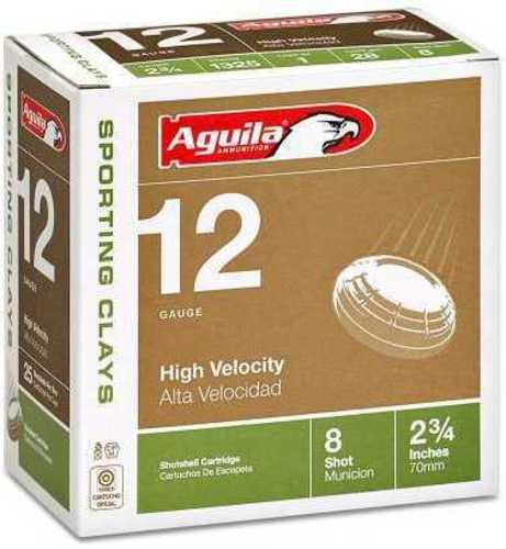 12 Gauge 25 Rounds Ammunition Aguila 2 3/4" 1 1/8 oz Lead #8