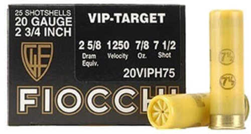 20 Gauge 25 Rounds Ammunition Fiocchi Ammo 2 3/4" 7/8 oz Lead #7.5