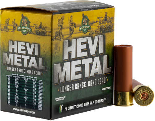 12 Gauge 25 Rounds Ammunition Hevi-Shot-Environ Metal 3" 1/4 oz #2