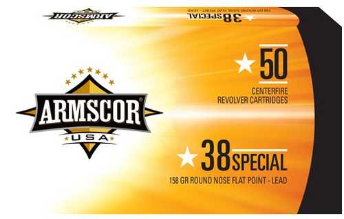 38 Special 50 Rounds Ammunition Armscor Precision Inc 158 Grain Nose Flat Point