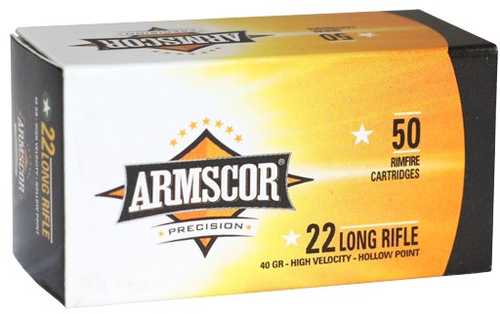 22 Long Rifle 50 Rounds Ammunition Armscor Precision Inc 40 Grain Hollow Point