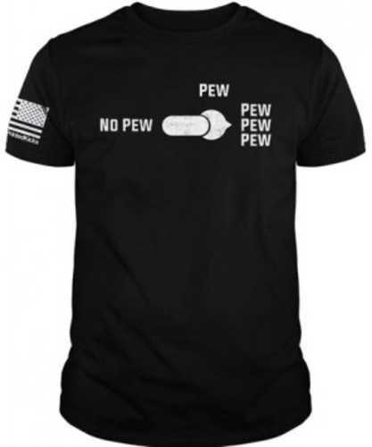Printed Kicks Pew Mens T-shirt Black Large