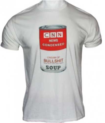 Gi Men's T-shirt Cnn News Condensed Soup Medium White
