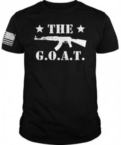 Printed Kicks The Goat Ak Men's T-shirt Black Large
