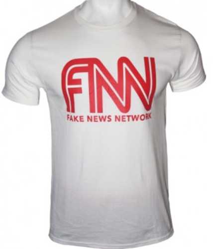 Gi Men's T-shirt Trump Fake News Network Small White