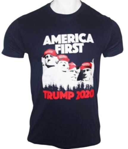 Gi Men's T-shirt Trump America First Large Navy Blue
