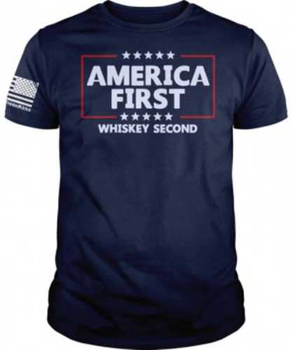 Printed Kicks America First Men's T-shirt Navy X-large