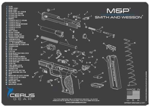 Cerus Gear S&W M&P Schematic Promat Gray 12"x17"