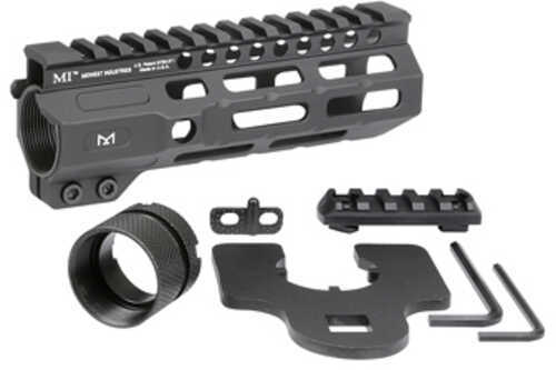 Midwest Industries Combat Rail Handguard 6" Length MLOK Black Anodized Finish Includes 5-Slot Polymer Section Barre