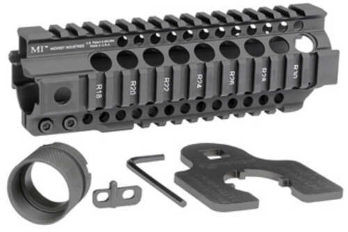 Midwest Industries Combat Rail T-Series Free Float Handguard 7.25" Length Quad Black Anodized Finish Incudes Barrel