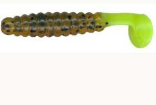 1-1/2-inch Pumpkin/chartreuse Tail Crappie/panfish Grub Dots