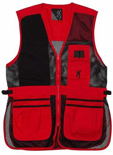 Browning Mesh Shooting Vest R-hand 3x-large Black/red Trim