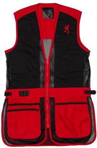 Bg Mesh Shooting Vest R-hand Youth's Medium Black/red