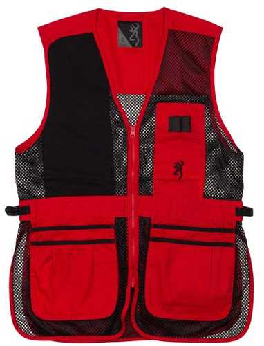 BG Mesh Shooting Vest R-Hand Medium Black/Red Trim
