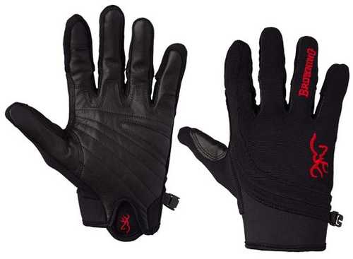 BG Ace Shooting Gloves Medium Black/Red Trim
