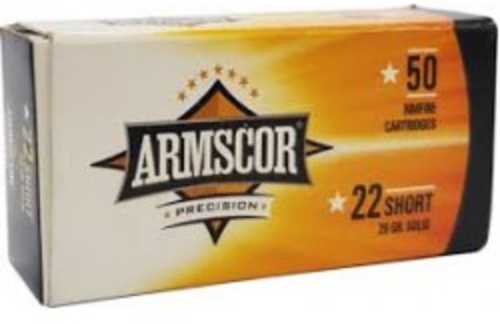22 Short 50 Rounds Ammunition Armscor Precision Inc 29 Grain Solid