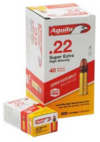 22 Long Rifle 500 Rounds Ammunition Aguila 40 Grain Lead Nose