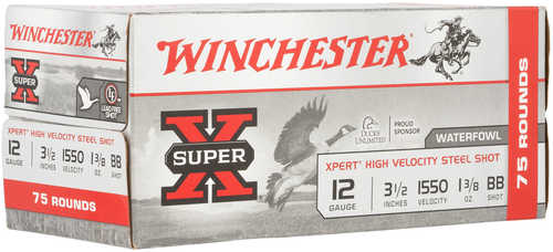 12 Gauge 75 Rounds Ammunition Winchester 3 1/2" 1 3/8 oz Lead #BB