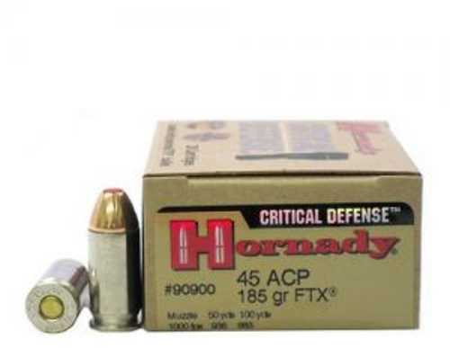 45 ACP 20 Rounds Ammunition Hornady 185 Grain Flex Tip Expanding