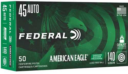 45 ACP 50 Rounds Ammunition Federal Cartridge 137 Grain Lead Free