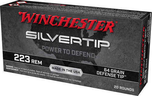 <span style="font-weight:bolder; ">223</span> Remington 20 Rounds Ammunition Winchester 64 Grain Polymer Tip