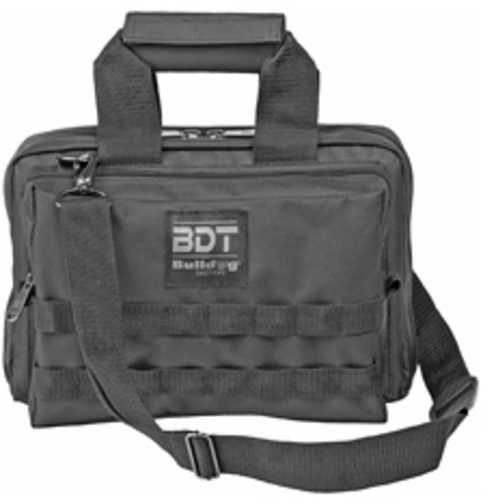 Bulldog Cases Deluxe 2 Pistol Range Bag w/ Strap & MOLLE Black BDT917B
