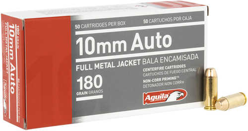 Aguila 10mm 180 Grain FMJ Ammunition 50 Rounds 1E102110
