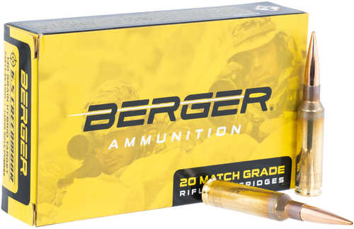 <span style="font-weight:bolder; ">6.5</span> <span style="font-weight:bolder; ">Creedmoor</span> 20 Rounds Ammunition Berger Bullets 140 Grain Hollow Point