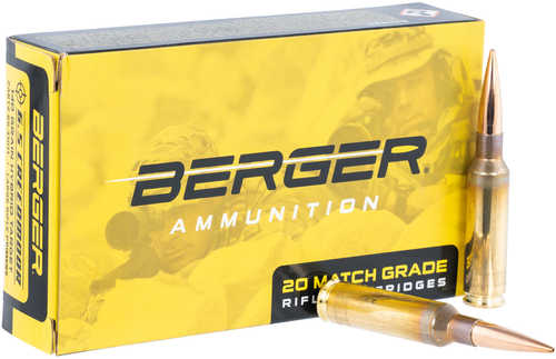 6.5 <span style="font-weight:bolder; ">Creedmoor</span> 20 Rounds Ammunition Berger Bullets 140 Grain Hollow Point