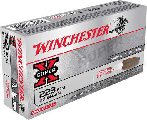223 <span style="font-weight:bolder; ">Remington</span> 20 Rounds Ammunition Winchester 55 Grain Soft Point