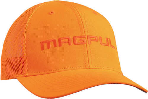 Magpul Mag1108-814 Wordmark Trucker Hat Blaze Orange OSFA